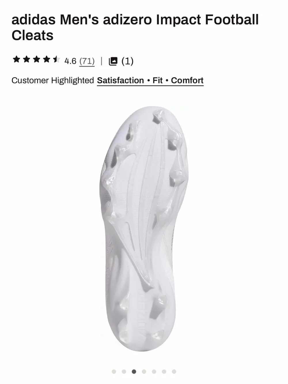 adidas White Football Cleats with white Stripes